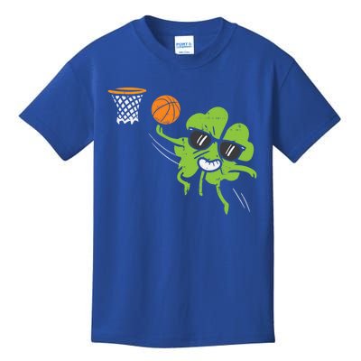 Shamrock Playing Basketball St Patricks Day Cute Gift Kids T-Shirt