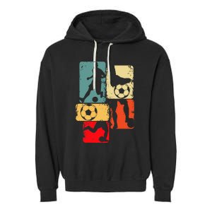 Soccer Player Boy Garment-Dyed Fleece Hoodie