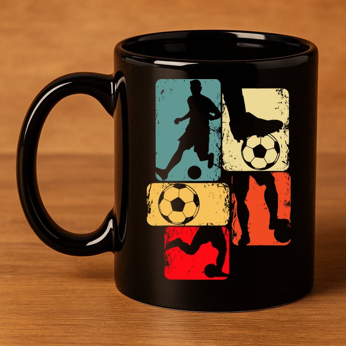 Soccer Player Boy 11oz C Handle Ceramic Mug