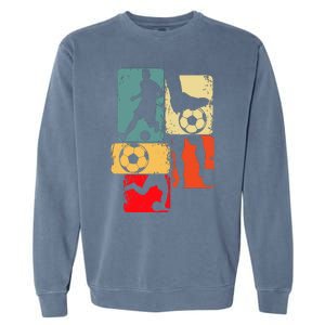 Soccer Player Boy Garment-Dyed Sweatshirt