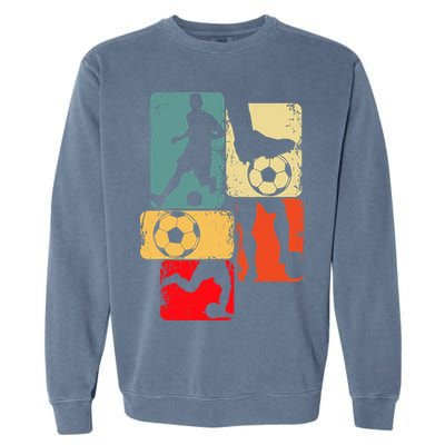 Soccer Player Boy Garment-Dyed Sweatshirt