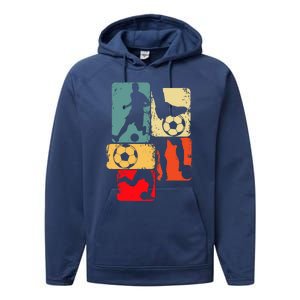 Soccer Player Boy Performance Fleece Hoodie