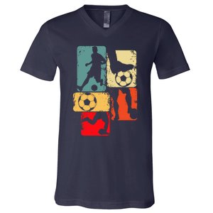 Soccer Player Boy V-Neck T-Shirt