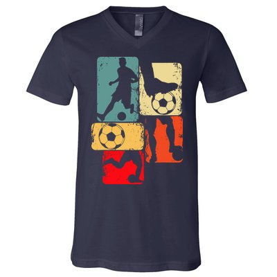 Soccer Player Boy V-Neck T-Shirt