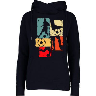 Soccer Player Boy Womens Funnel Neck Pullover Hood