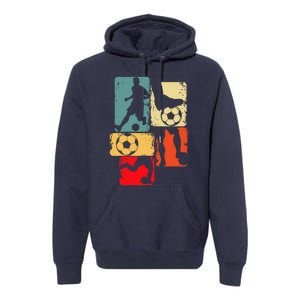 Soccer Player Boy Premium Hoodie