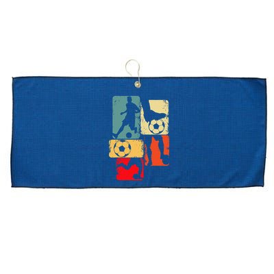 Soccer Player Boy Large Microfiber Waffle Golf Towel