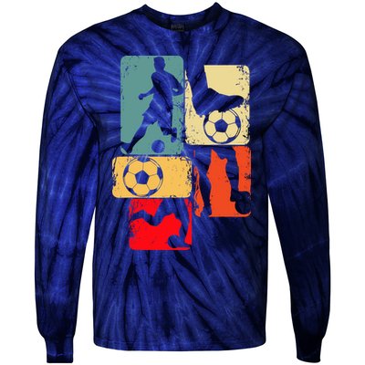 Soccer Player Boy Tie-Dye Long Sleeve Shirt