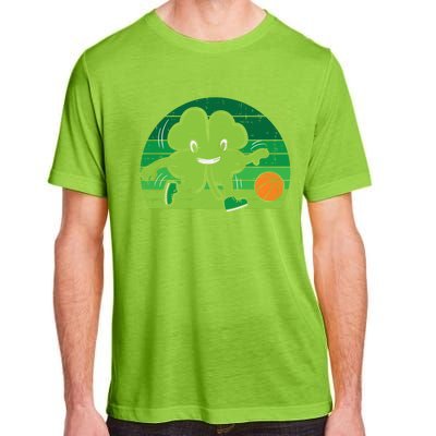 Shamrock Playing Basketball St Patricks Day Cute Gift Adult ChromaSoft Performance T-Shirt