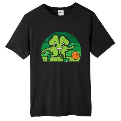 Shamrock Playing Basketball St Patricks Day Cute Gift Tall Fusion ChromaSoft Performance T-Shirt