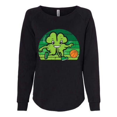 Shamrock Playing Basketball St Patricks Day Cute Gift Womens California Wash Sweatshirt