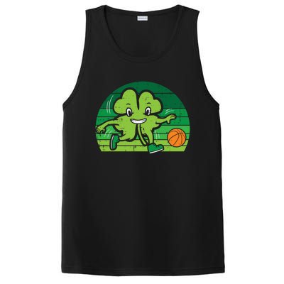 Shamrock Playing Basketball St Patricks Day Cute Gift PosiCharge Competitor Tank