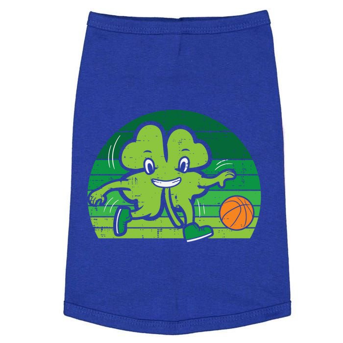 Shamrock Playing Basketball St Patricks Day Cute Gift Doggie Tank