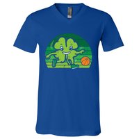 Shamrock Playing Basketball St Patricks Day Cute Gift V-Neck T-Shirt