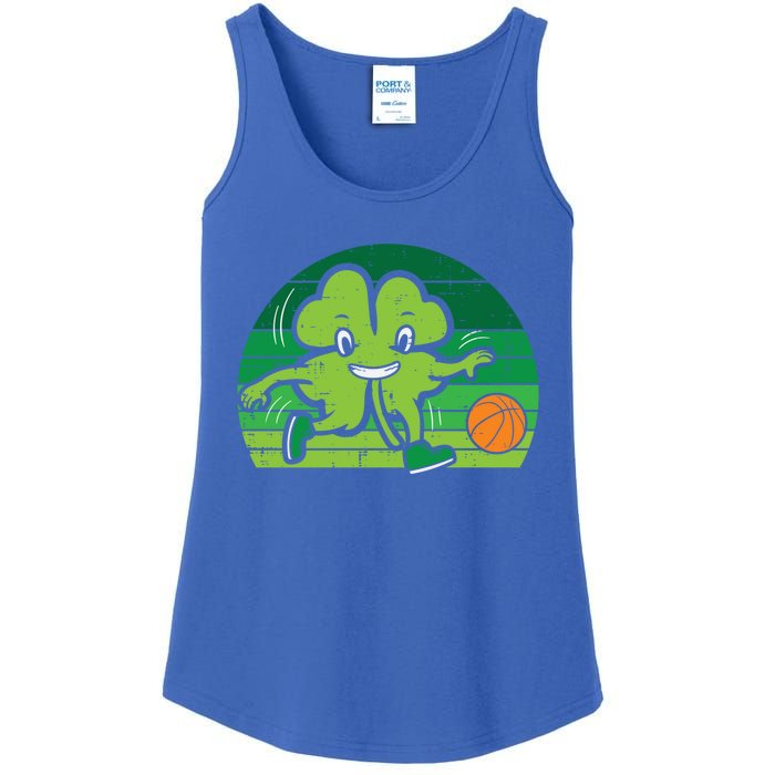 Shamrock Playing Basketball St Patricks Day Cute Gift Ladies Essential Tank