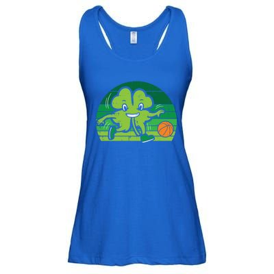 Shamrock Playing Basketball St Patricks Day Cute Gift Ladies Essential Flowy Tank