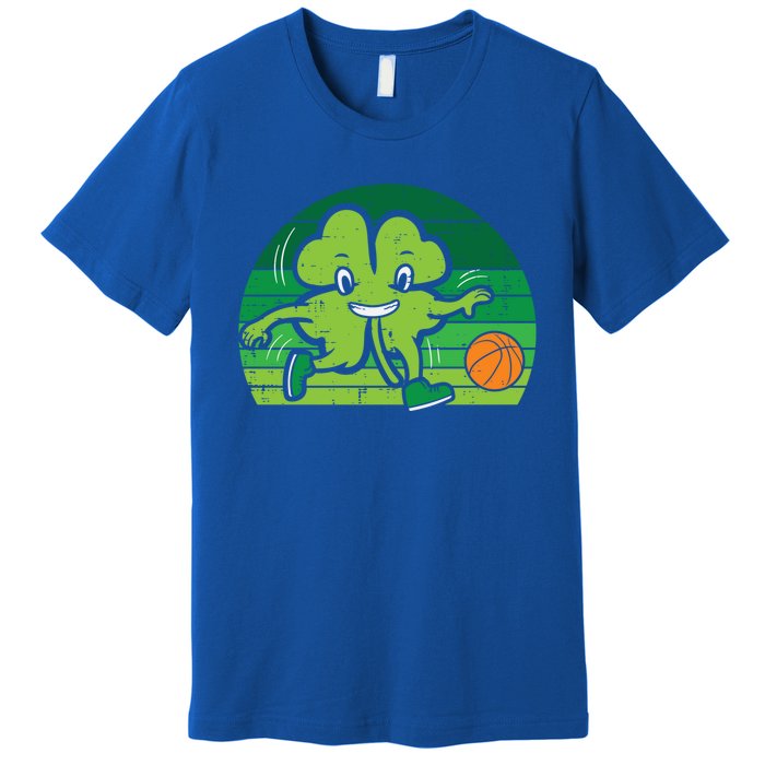 Shamrock Playing Basketball St Patricks Day Cute Gift Premium T-Shirt