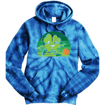 Shamrock Playing Basketball St Patricks Day Cute Gift Tie Dye Hoodie