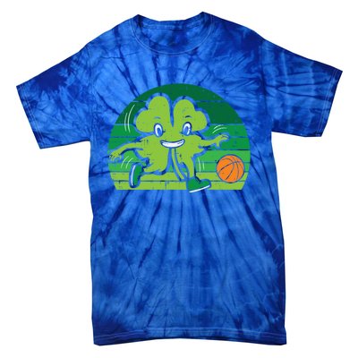 Shamrock Playing Basketball St Patricks Day Cute Gift Tie-Dye T-Shirt