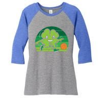 Shamrock Playing Basketball St Patricks Day Cute Gift Women's Tri-Blend 3/4-Sleeve Raglan Shirt