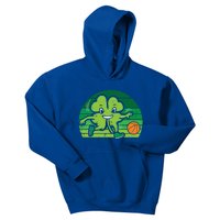 Shamrock Playing Basketball St Patricks Day Cute Gift Kids Hoodie