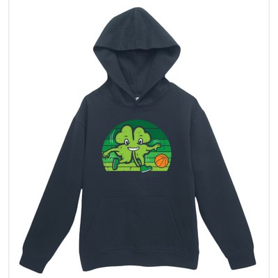 Shamrock Playing Basketball St Patricks Day Cute Gift Urban Pullover Hoodie