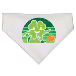 Shamrock Playing Basketball St Patricks Day Cute Gift USA-Made Doggie Bandana