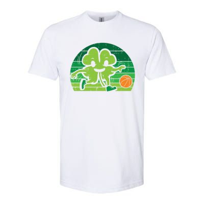 Shamrock Playing Basketball St Patricks Day Cute Gift Softstyle CVC T-Shirt