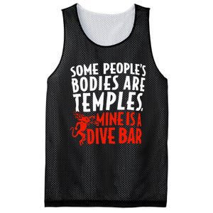 Some People's Bodies Are Temples Mine Is A Dive Bar Mesh Reversible Basketball Jersey Tank