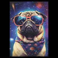 Space Pug Cool Dog Poster City Backpack
