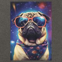 Space Pug Cool Dog Poster Cotton Canvas Backpack