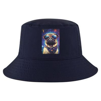 Space Pug Cool Dog Poster Cool Comfort Performance Bucket Hat