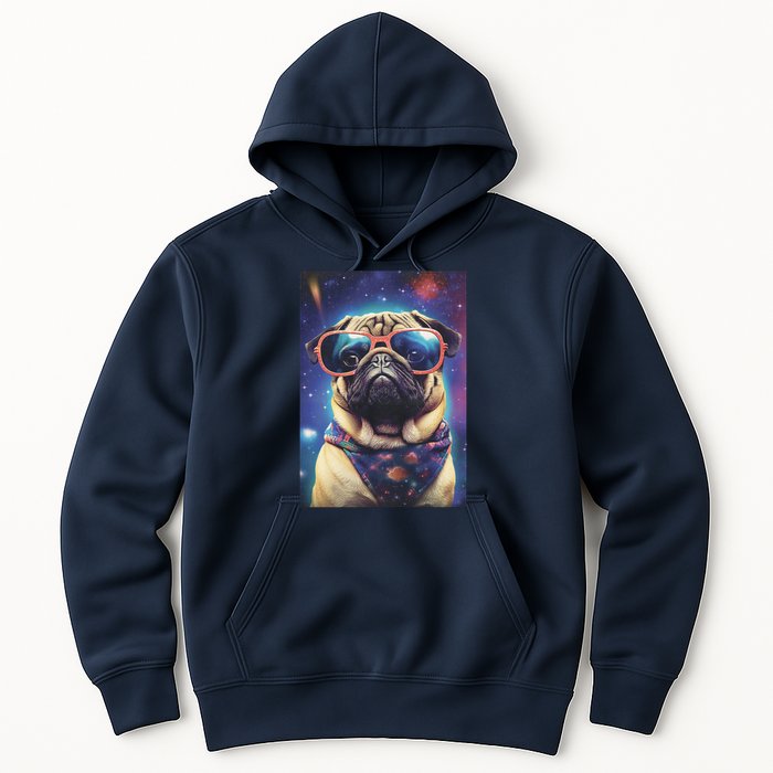 Space Pug Cool Dog Poster Hoodie