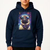 Space Pug Cool Dog Poster Hoodie