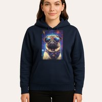 Space Pug Cool Dog Poster Hoodie