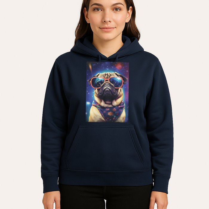 Space Pug Cool Dog Poster Hoodie