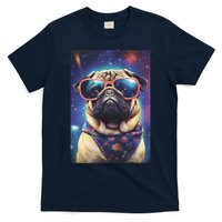 Space Pug Cool Dog Poster T-Shirt
