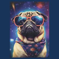 Space Pug Cool Dog Poster T-Shirt