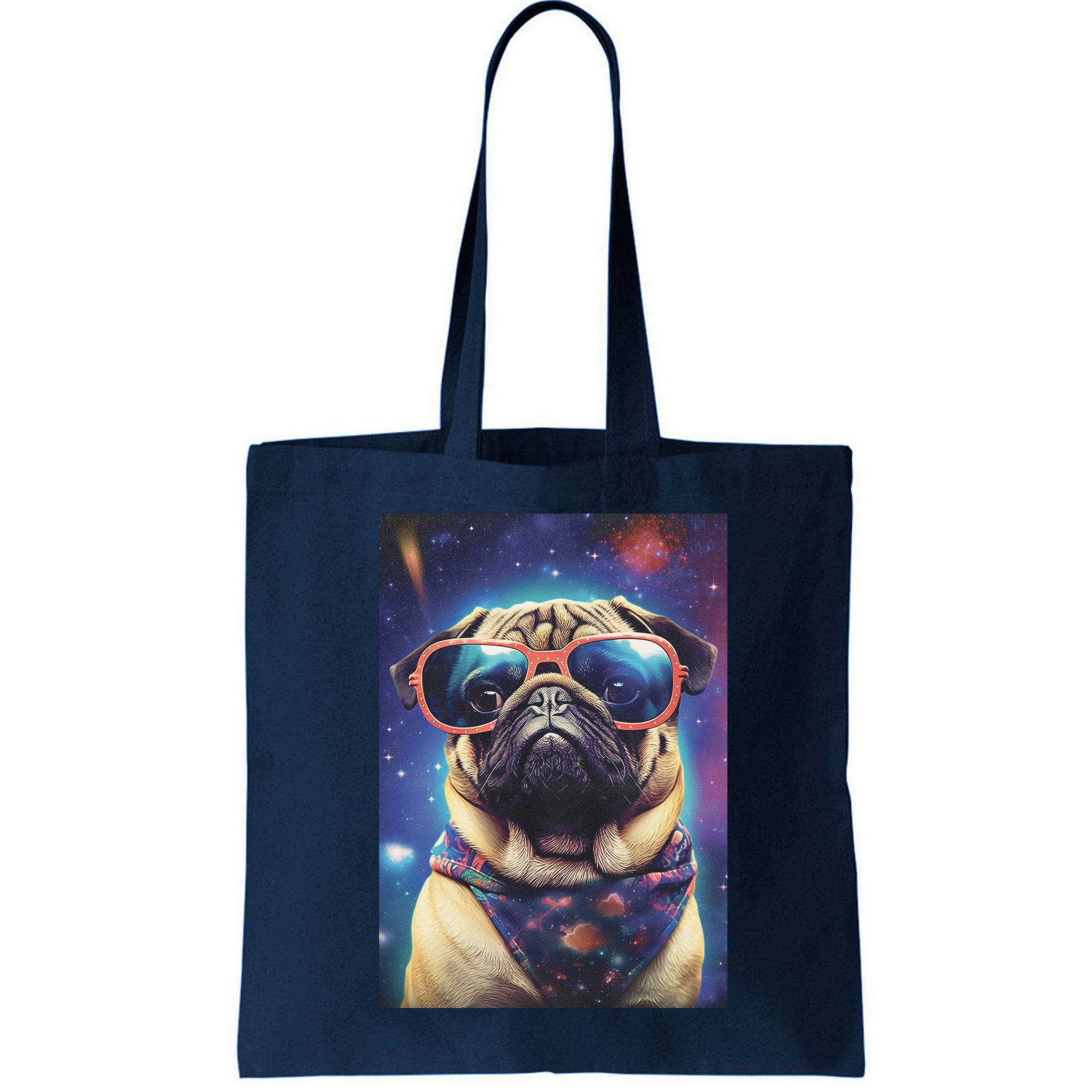 Space Pug Cool Dog Poster Bag