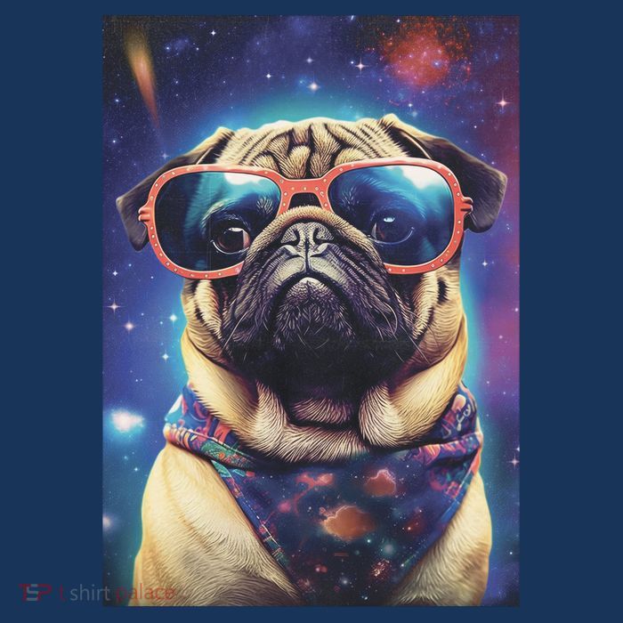Space Pug Cool Dog Poster Poster