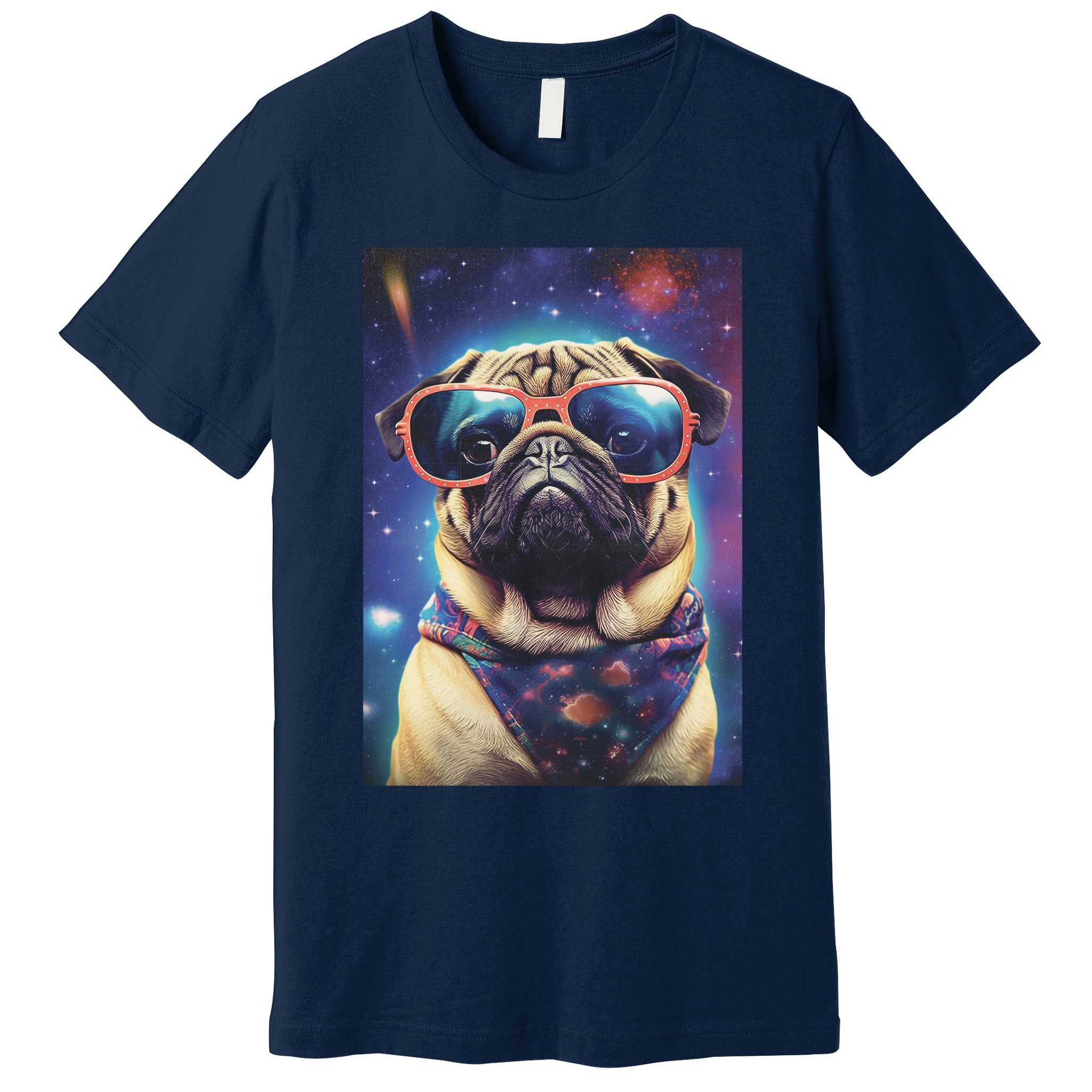 Space Pug Cool Dog Poster Premium T-Shirt