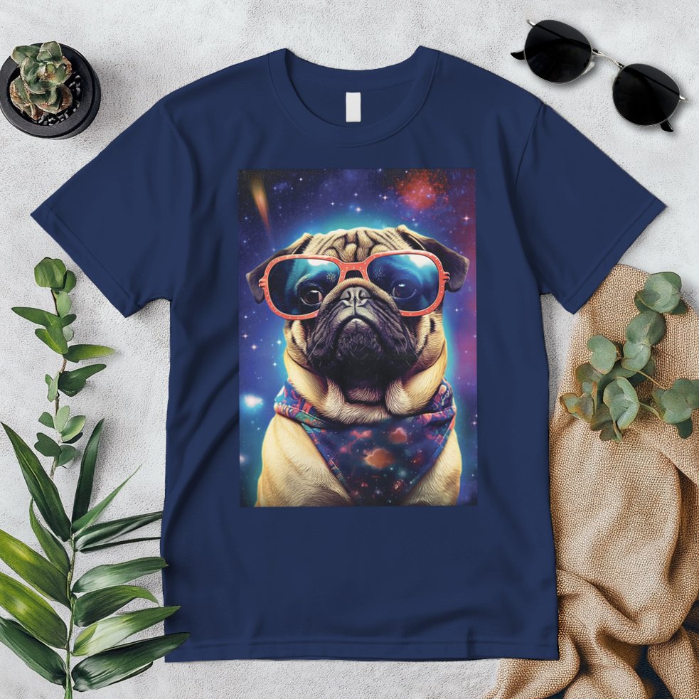 Space Pug Cool Dog Poster Premium T-Shirt