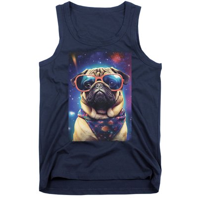 Space Pug Cool Dog Poster Tank Top