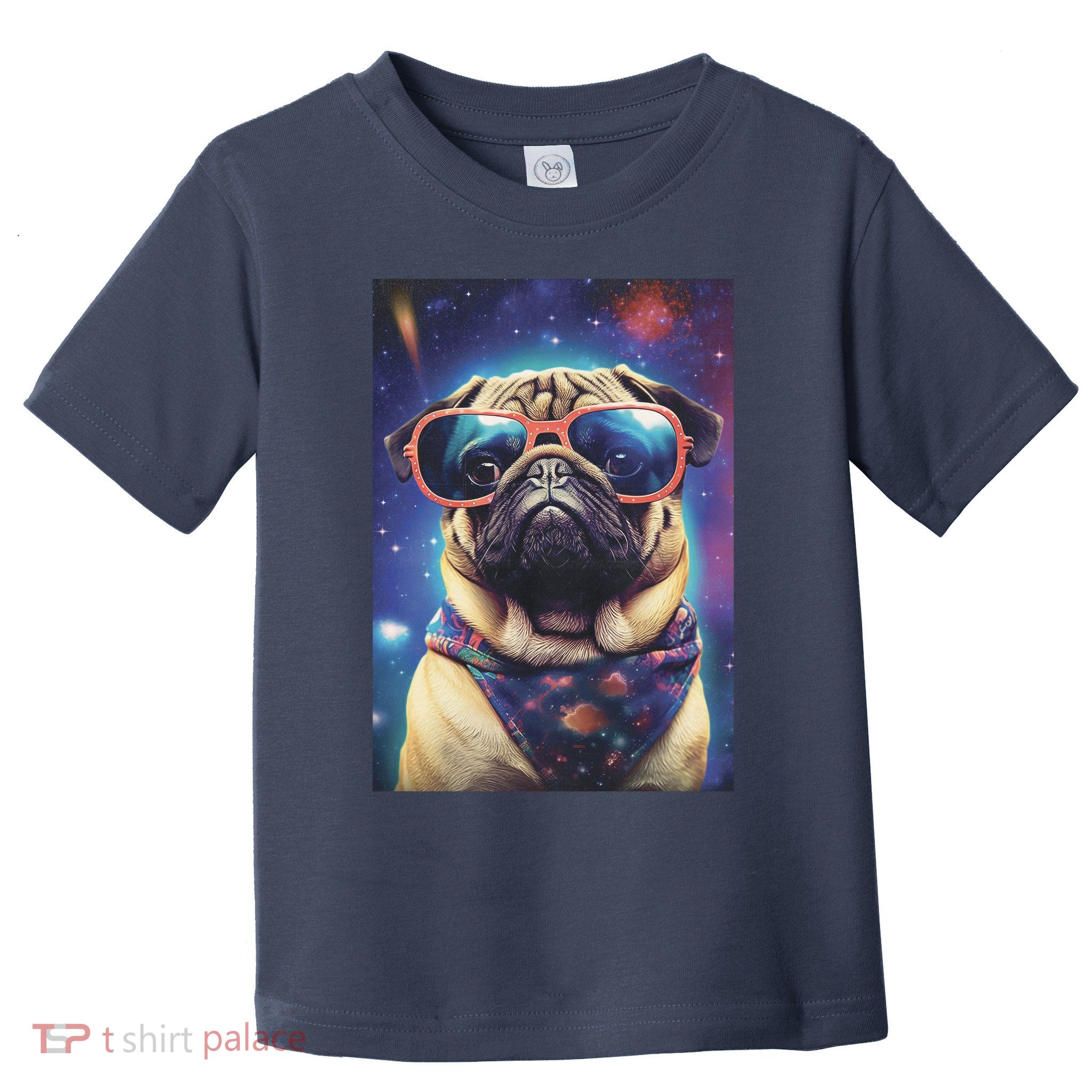 Space Pug Cool Dog Poster Toddler T-Shirt