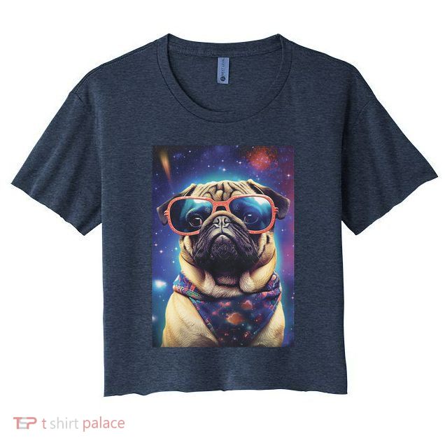 Space Pug Cool Dog Poster Crop Top