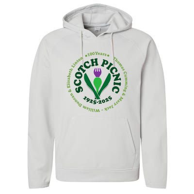 Scotch Picnic Clear Backgound Performance Fleece Hoodie