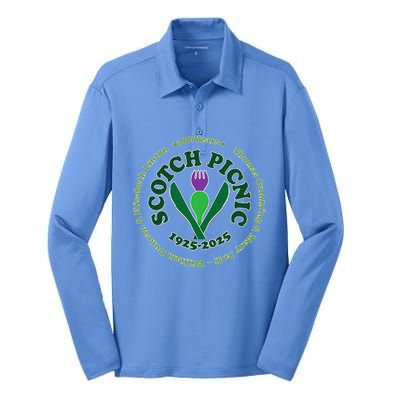 Scotch Picnic Clear Backgound Silk Touch Performance Long Sleeve Polo