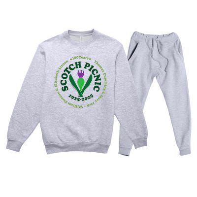 Scotch Picnic Clear Backgound Premium Crewneck Sweatsuit Set