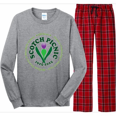 Scotch Picnic Clear Backgound Long Sleeve Pajama Set