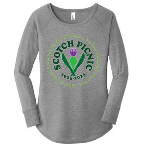 Scotch Picnic Clear Backgound Women's Perfect Tri Tunic Long Sleeve Shirt